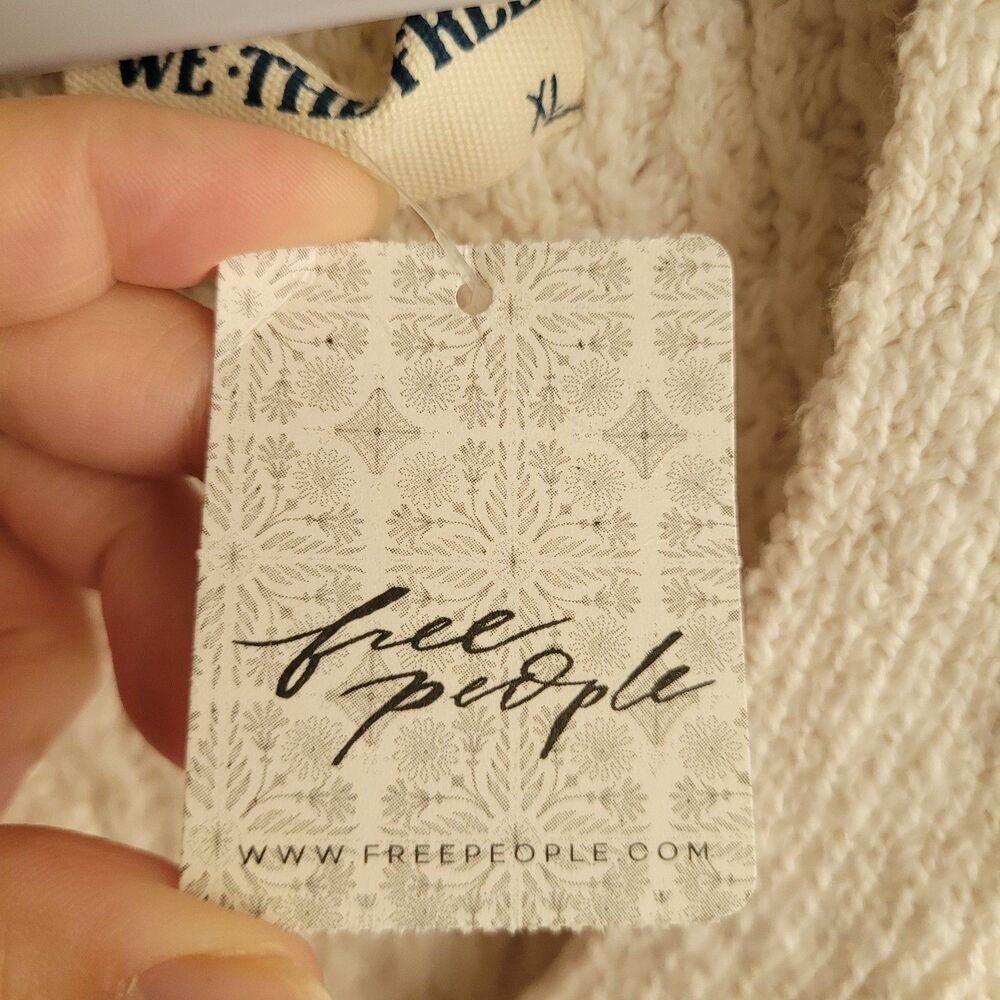 Free People Ava Vest In Sugar Straw Cream Size XL NWT Free People Sweater Vest - Picture 8 of 15